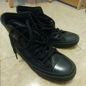 Leather Converse with Lunarlon